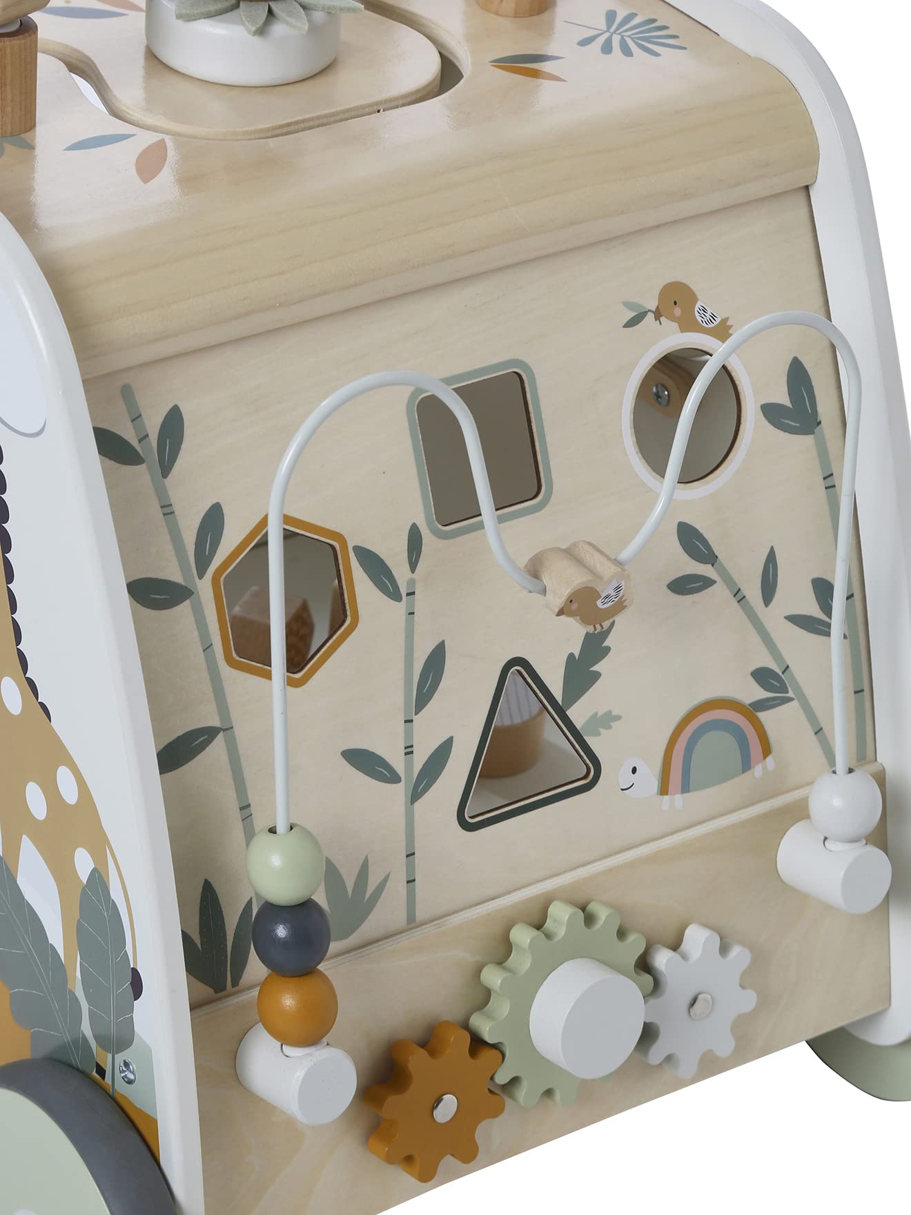 VERTBAUDET Jouet Chariot de Marche Multi Activités Bois FSC vert TU