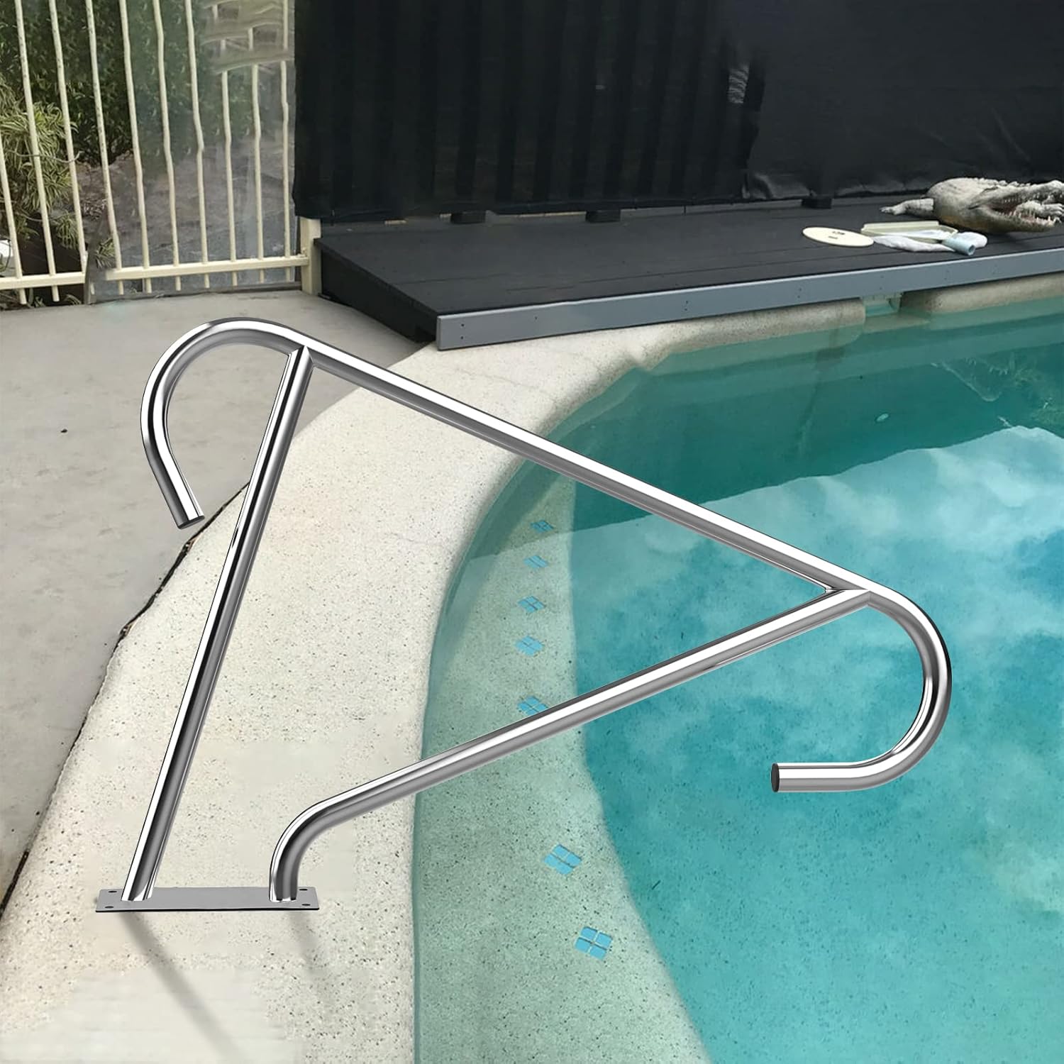 Amazon.com : 48x32 In-ground Swimming Pool Safety Handrails, 304 ...