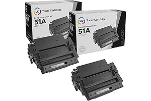 2 Pack Compatible Toner Cartridge Replacement for HP 51A Q7551A Black