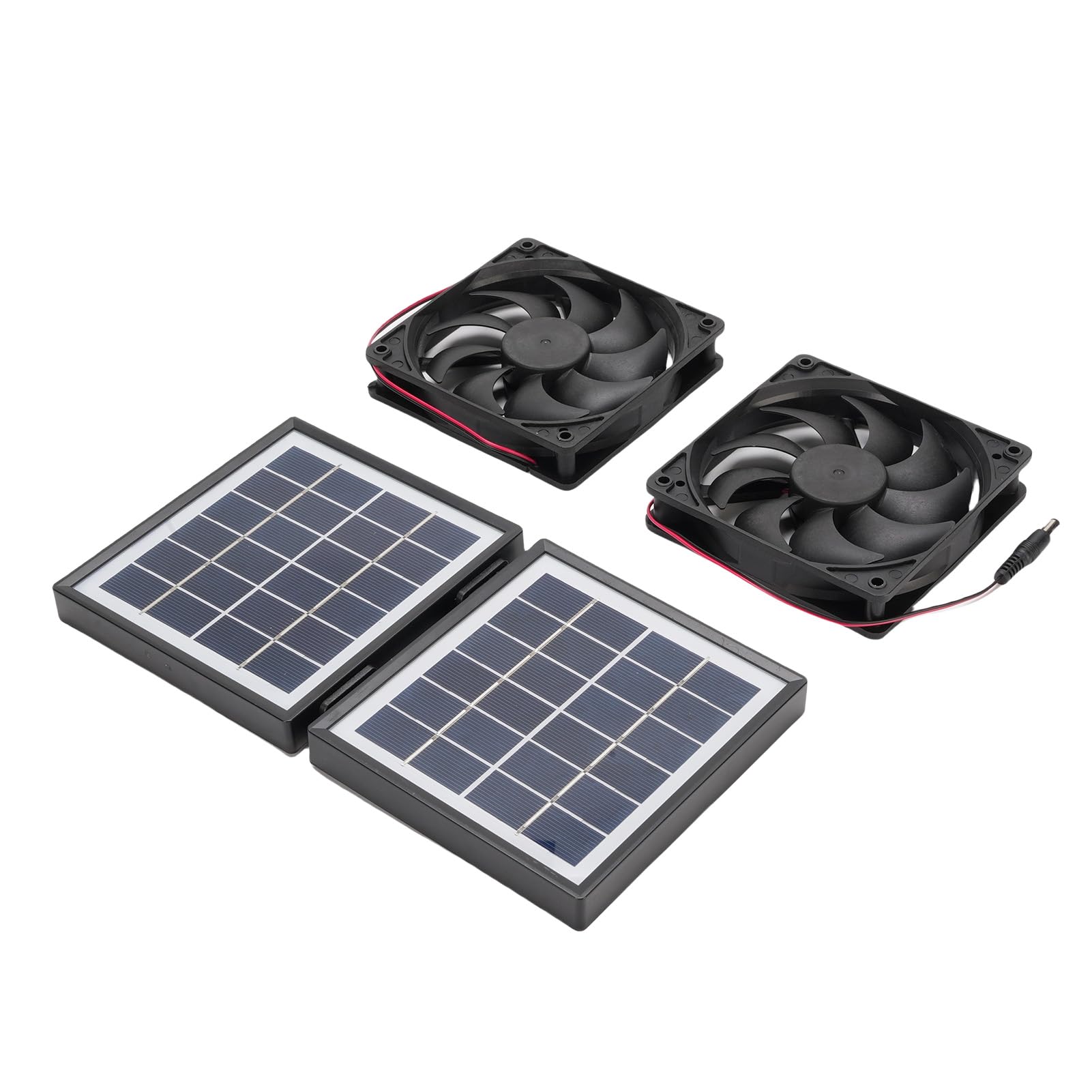 Słoneczny Wentylator Wyciągowy Ze Składanym Panelem 10 W, Przeciwdeszczowy(Black)