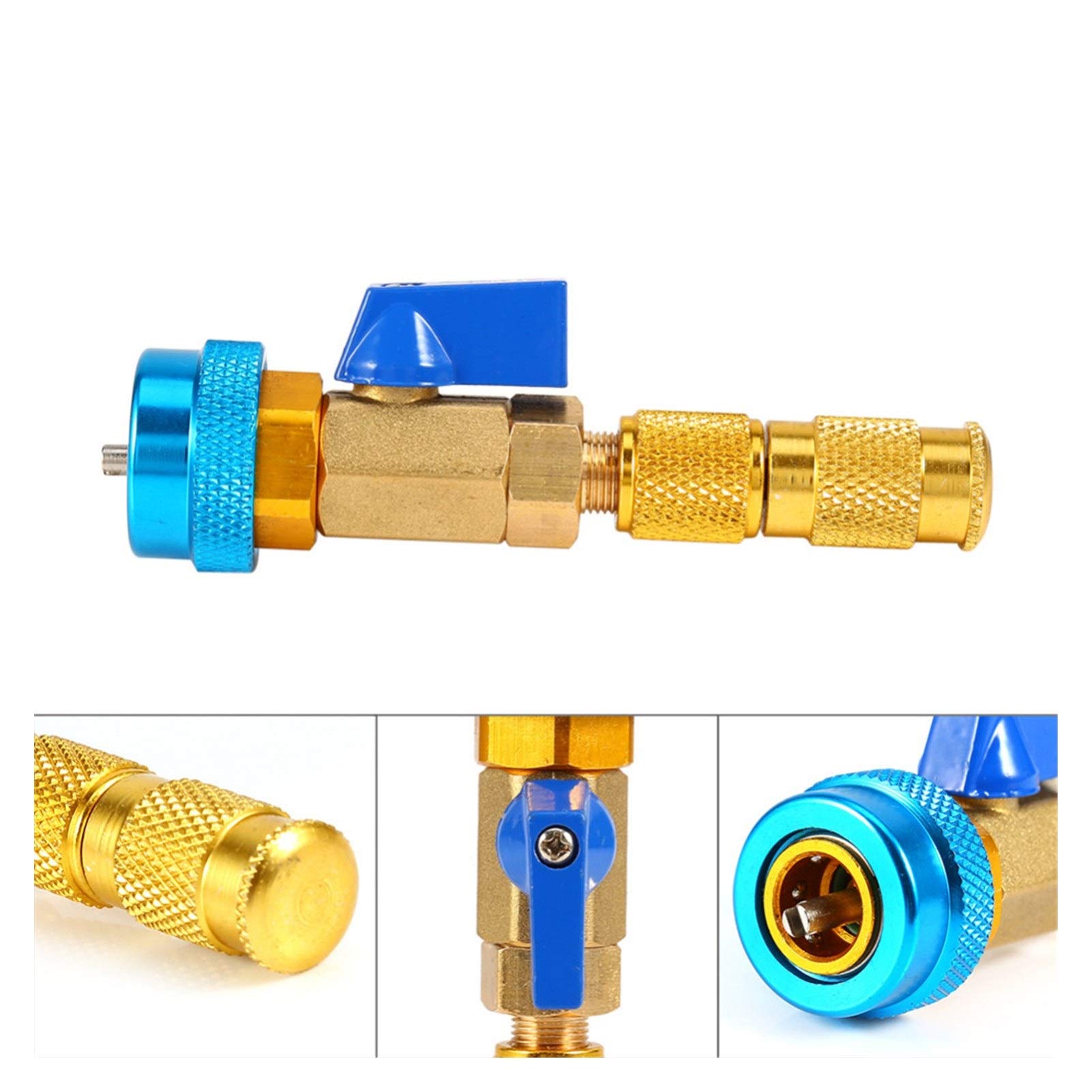 Auto-Klimaanlage Ventileinsatz R134a Schnell Remover Installer Niederdruck Refrigeranadapter Kit Ventileinsatz-Remover-Werkzeug,Universelles Dienstprogramm