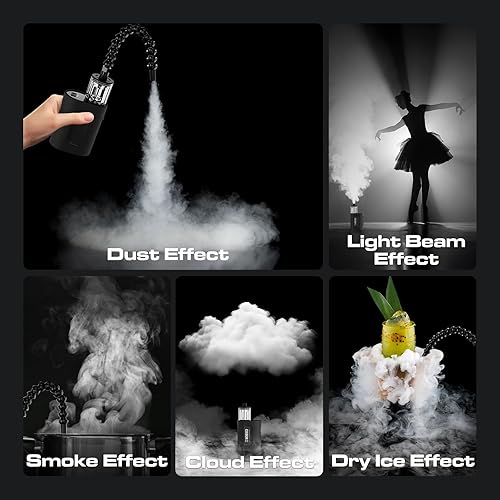 Miniatura 2 de COLBOR CF3 - Máquina de niebla portátil, mini máquina de humo de mano para fotografía con control remoto, pequeña nebulizadora con protección de