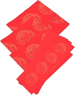 فوميز. 30 قطعة من ورق شوان احمر، ورق فارغ لمهرجان الربيع الصيني، ورق فرشاة الحبر، لفة ورق شوان للخط الصيني للعام الجديد