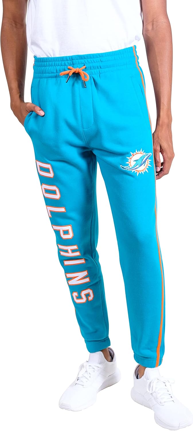 Ultra Game Men's NFL Official Active Super Soft Fleece Game Day Jogger Sweatpants