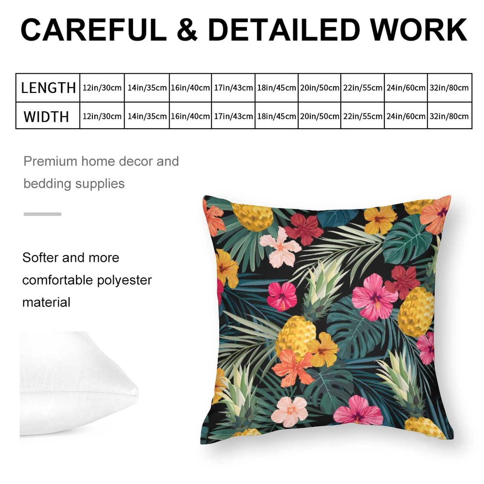 Federa Cuscino 40x40 Cm Con Due Cavalli In Campo Floreale | Poliestere Morbido Con Cerniera Nascosta | Per Divano E Letto