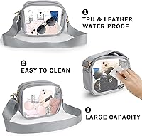 Vista 139 de KETIEE Bolso cruzado transparente, aprobado para estadios, para conciertos, eventos deportivos, festivales