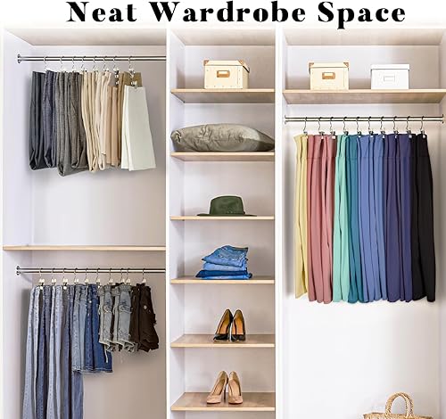 Miniatura 9 de Organizador de armario y clips de almacenamiento, paquete de 20 unidades, organizador de leggings para armario, pantalones de yoga, ganchos