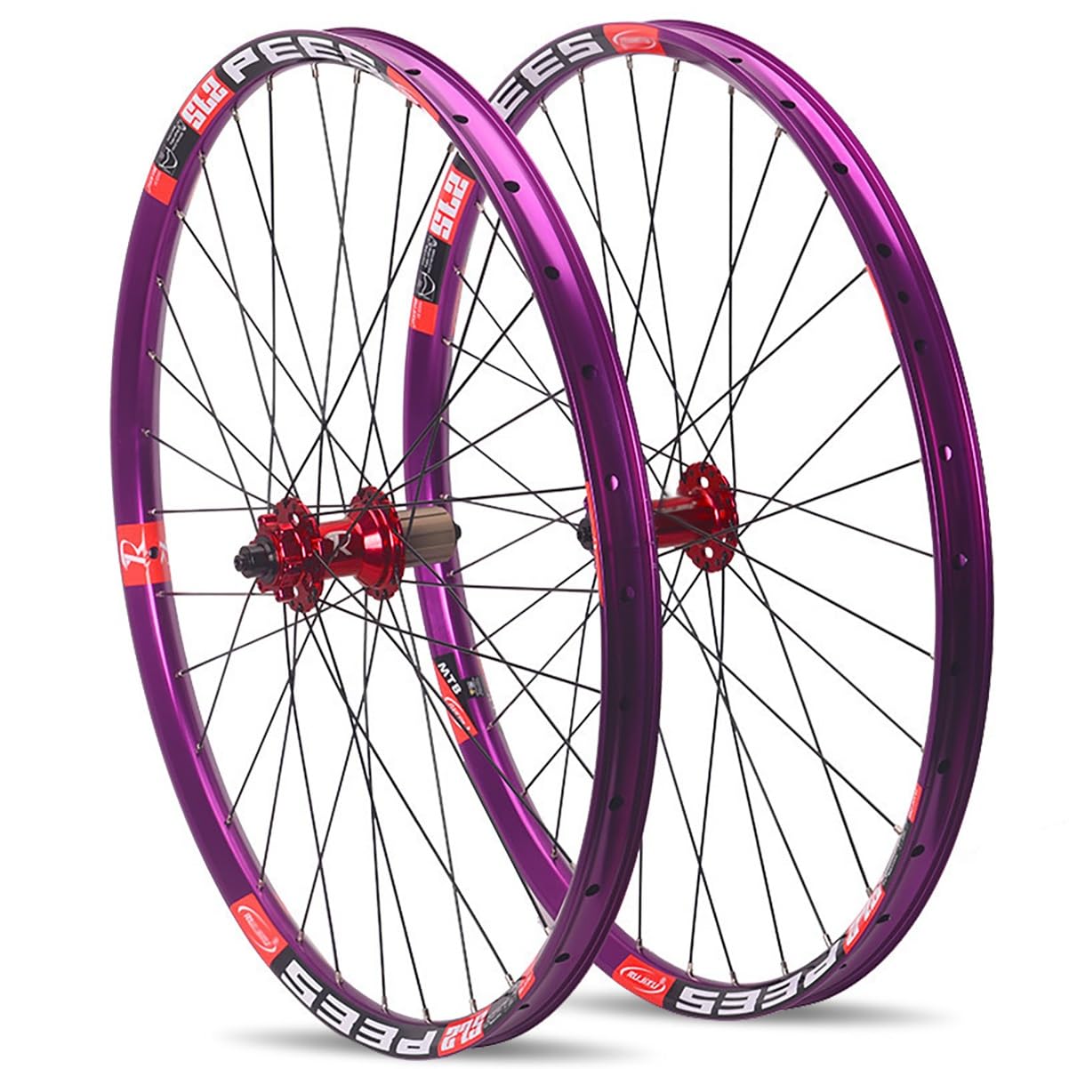 ZXGSXIOU Mountain Bike Wheelset 26/27.5/29In Aluminum Alloy Front Rear Rims Quick Release 100mm/135mm Disc Brake 32H Hubs For 8/9/10/11/12 Speed Cassette