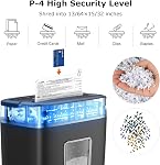 Bonsaii 6 Sheet High Security Micro Cut Paper Shredder, Credit Cards/Mail/Staples/Clips Shredder for Home Use with 4.2 Gallon Bin (C261-D)