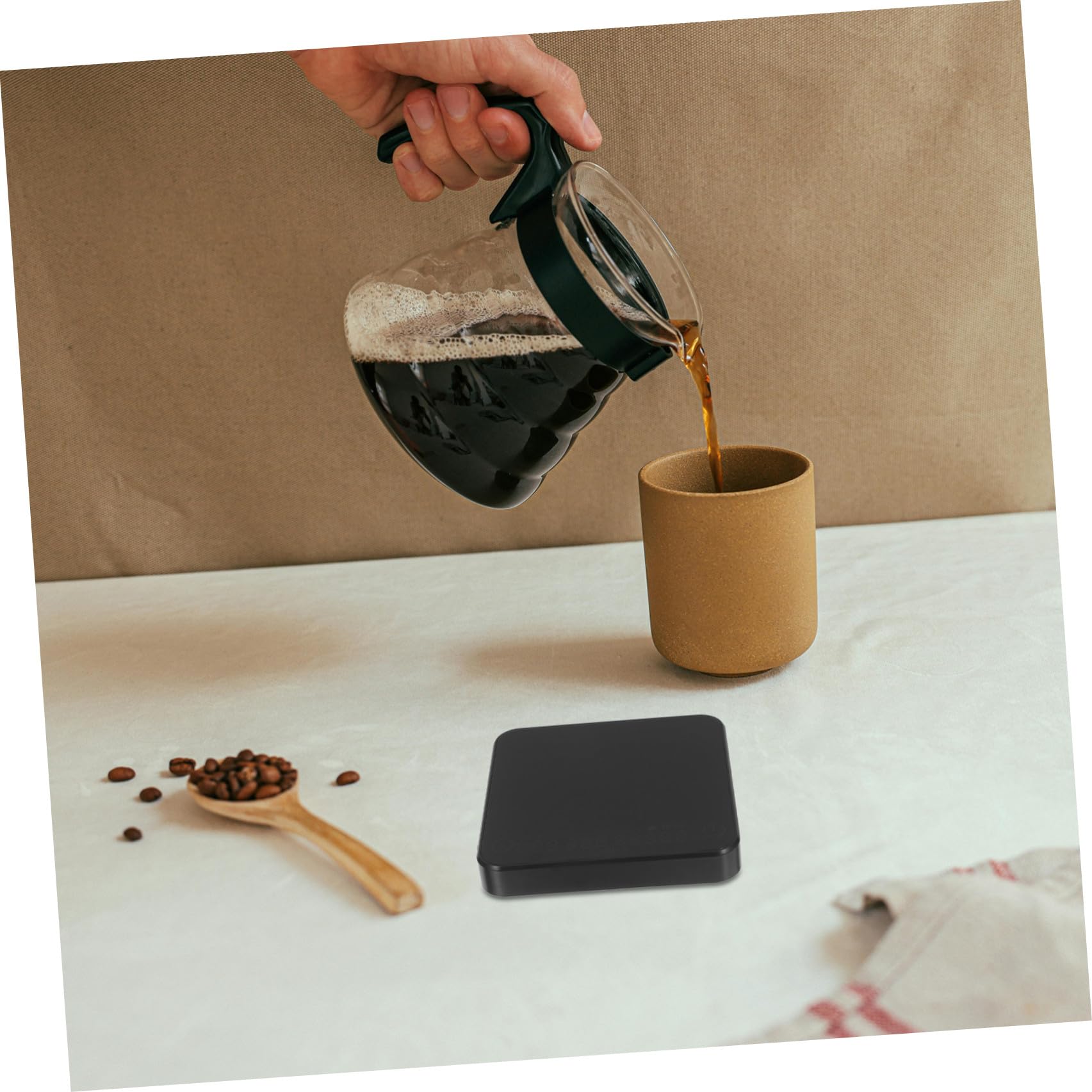 Bilancia Elettronica Portatile Precisione Capacità Ricaricabile con Timer Integrato con Controllo Automatico del Rapporto Acqua caffè da Caffè per Espresso e Filtro