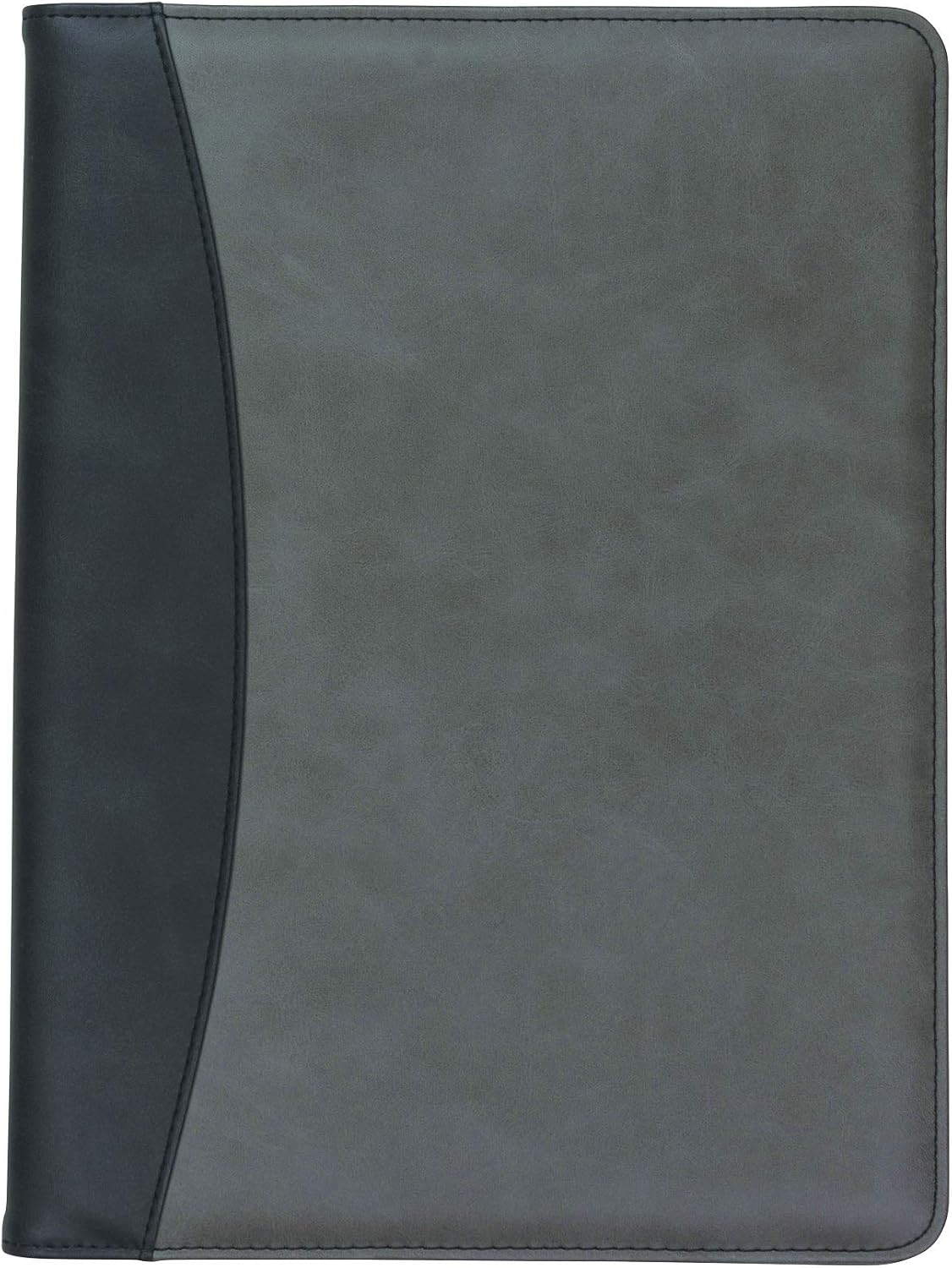 Samsill Two-Tone Padfolio, Resume Portfolio, Business Portfolio, with 8.5 x 11" Writing Pad, Gray & Black