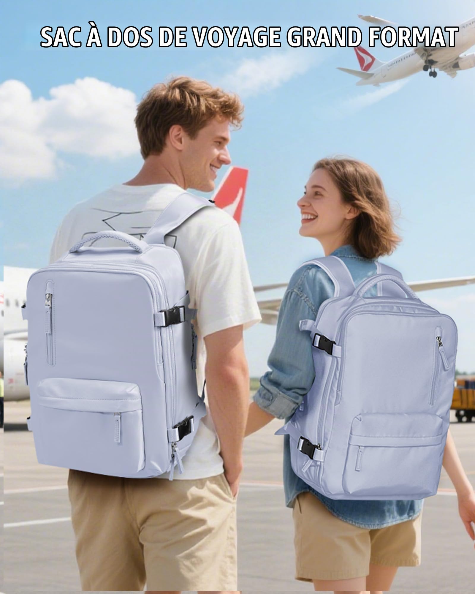 SZLX Sac à Dos Sous Vide Bagage à Main Pour Femmes, Sac à Dos Airbag Avec Système De Vide Pour Le Voyage, Ryanair Travel Ruscksack Taille Cabine Avec Pompe étanche Valise Sous Vide Pour Homme