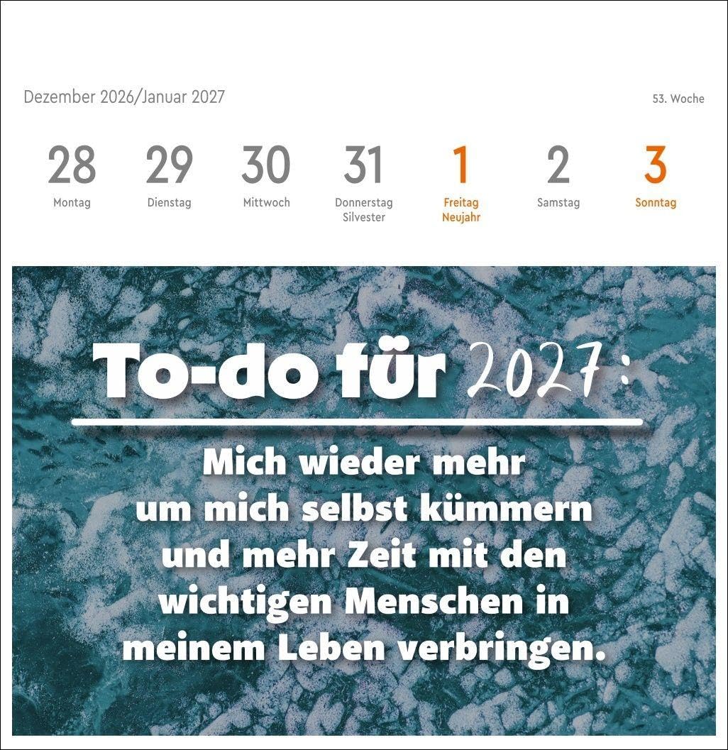 Visual Statements Premium-Postkartenkalender 2027: Woche für Woche motivierende Weisheiten und kluge Zitate zum Sammeln und Verschicken. Wochenkalender in modernem Typo Art-Design