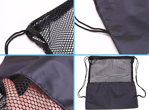 Miniatura 6 de Tolva de pelota de tenis, cesta de pelotas de tenis, colector portátil de pickleball con bolsa de transporte de malla, recogedor de transporte de