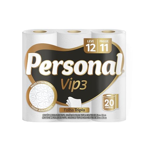 Papel Higiênico Triplo Personal 12 Rolos
