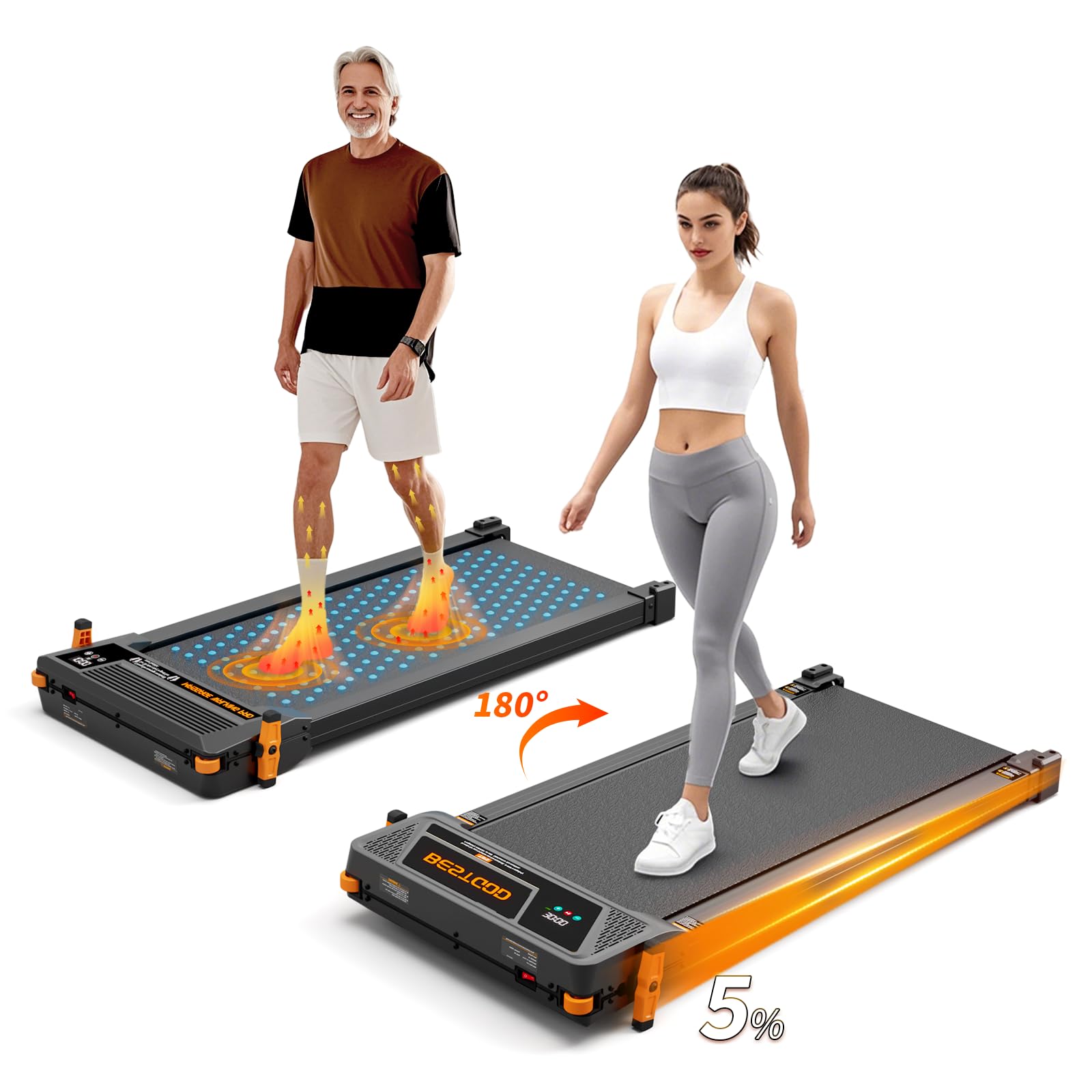 Bestgod Walking Pad - Under Desk Treadmill, Treadmills for Home Office 520D