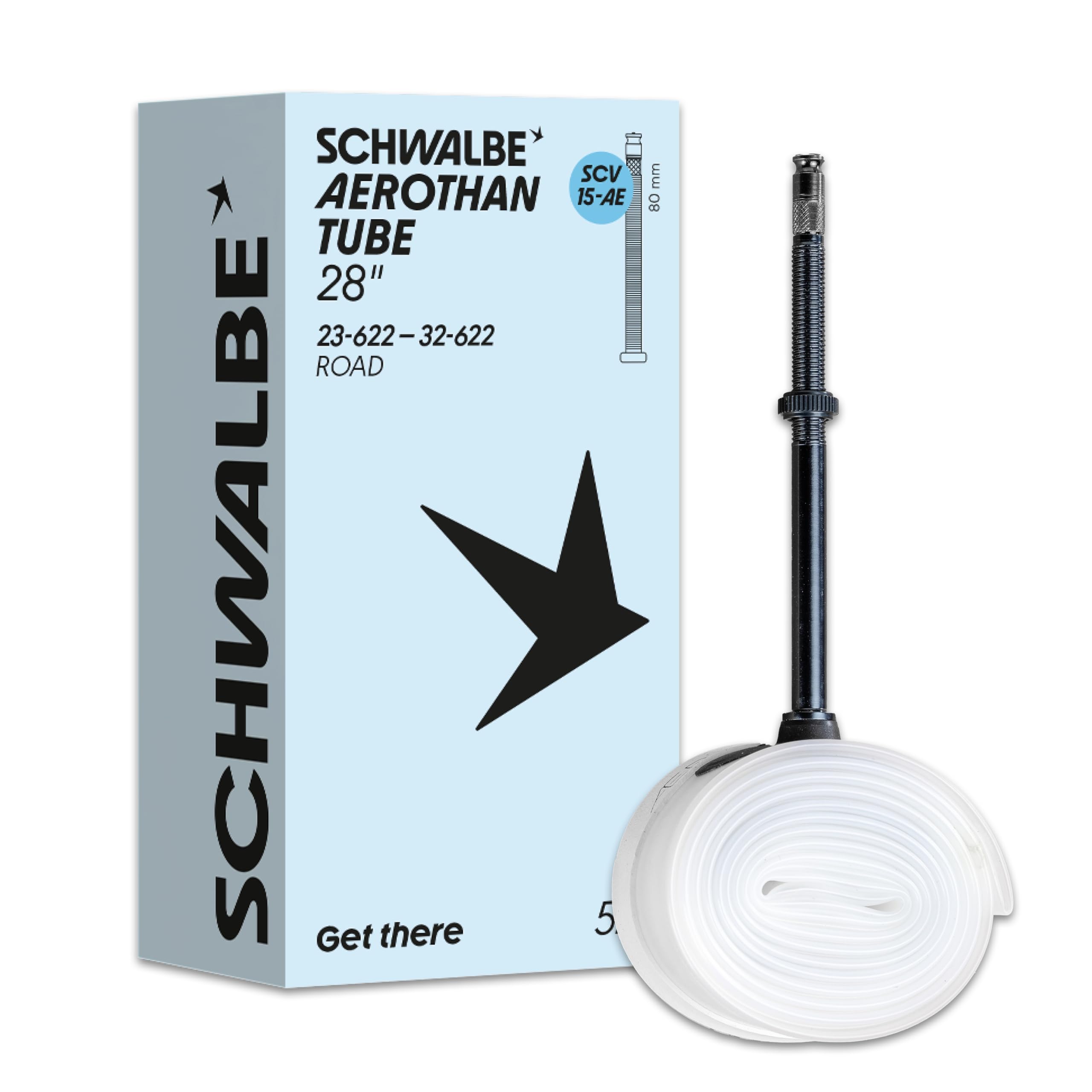 Schwalbe Aerothan Inner Tube for Urban Bikes Mountain Bikes, Racing and Touring, TPU Inner Tube, Made in Germany