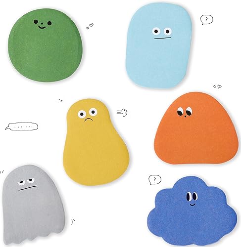 Whaline 180 unidades de lindas notas adhesivas de dulces coloridos autoadhesivos, marcadores de dibujos animados, banderas, pestañas de índice para