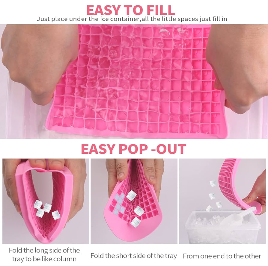 Amazon | ミニアイスキューブトレイ シリコン製 冷凍庫用容器 5