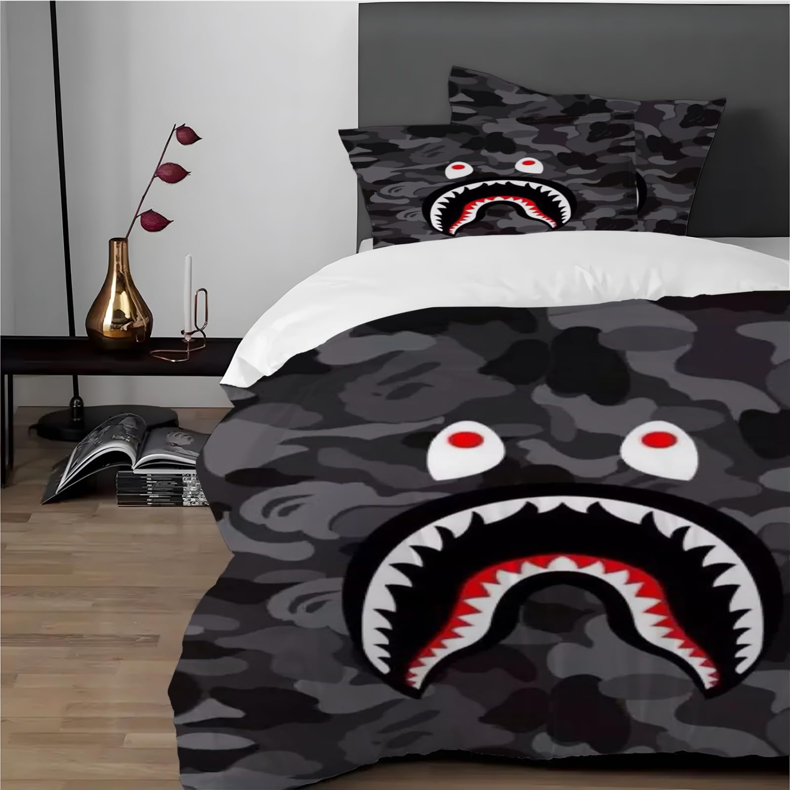 Amazon｜寝具セット 変 プリント羽毛布団カバーセットマイクロ