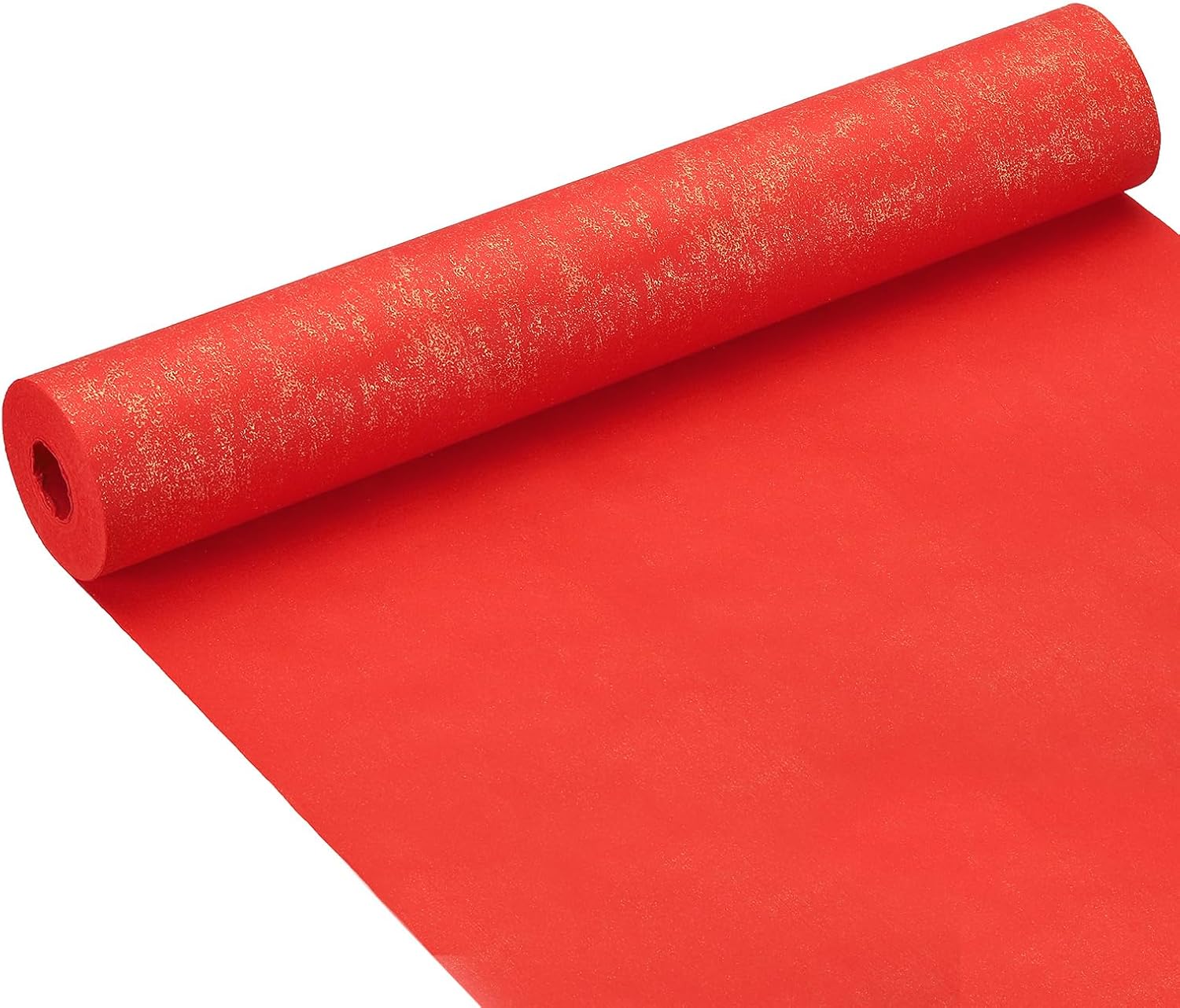 PATIKIL Chinese Xuan Paper Roll 65Ft x 13.4 Inch Half Raw Ripe Chinese Calligraphy Practice Paper Chunlian Duilian Couplets, Bright Red