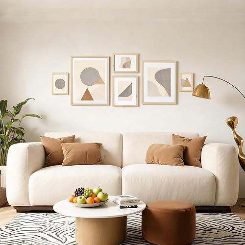 Vista 32 de KINLINK Juego de 6 portarretratos de madera de 6 x 8 pulgadas, marco de fotos de madera mate de 4 x 6 con plexiglás para 4 x 6 con paspartú o 6 x 8