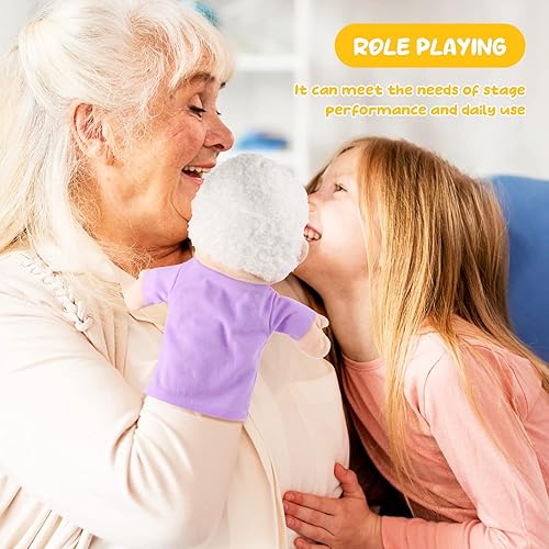 Miniatura 3 de 1 marioneta de mano familiar de 12 pulgadas, abuelos, mamá y papá, hermano y hermana, juguetes de marionetas de mano de peluche, marionetas de