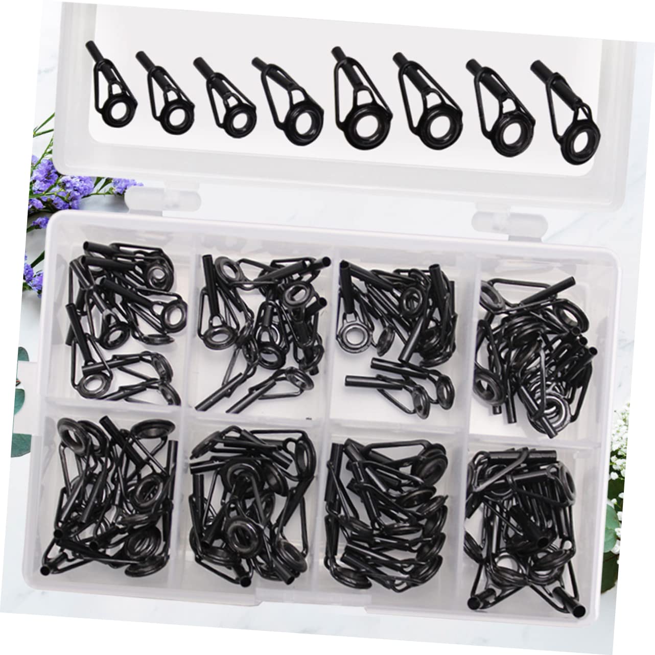 BESPORTBLE Kit De Réparation Dembouts De Canne À Pêche en Acier Inoxydable 3 Ensembles avec Revêtement en Résine Époxy pour Une Longévité Accrue 80 Pièces X 3
