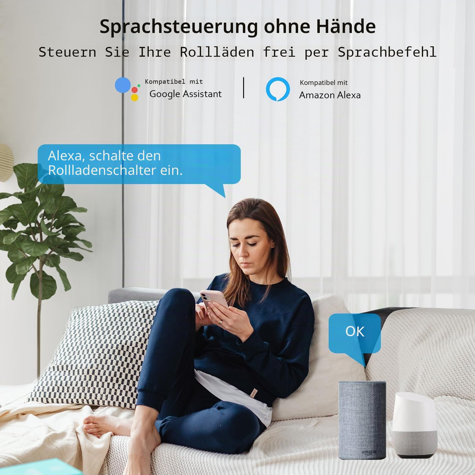 Wlan Rolladenschalter Modul 2.4GHz Smart Rolladensteuerung APP Steuerung