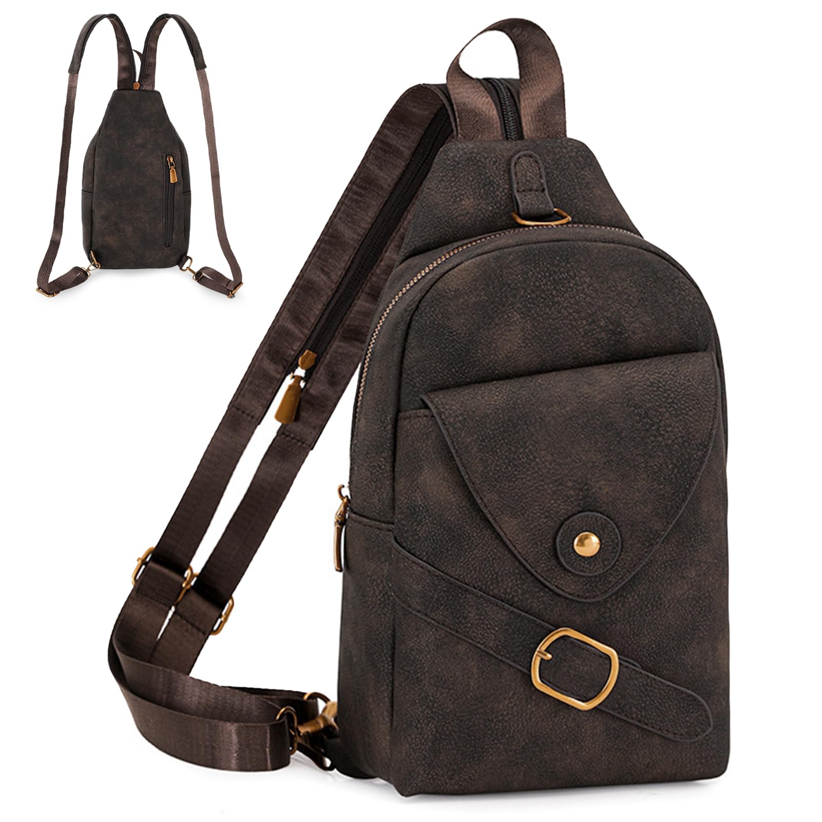 Borsa a Tracolla Donna Uomo 2 in 1 Zaino Donna in Similpelle Tracolla Regolabile Multifunzione per Lavoro Viaggio Tutti i Giorni