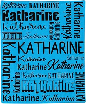Personalized Blanket for Kids Adults Personalized Name Blanket Custom Blanket with Name Personalized Gifts for Christmas Birthday Valentines Day Mothers Fathers Day (Blue&Black, 40"x50")