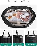 BAGSMART Sac de rangement extensible pour les femmes, sac de travail avec compartiments et sac de voyage imperméable