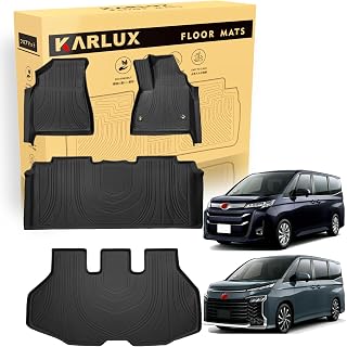 トヨタヴォクシー・ノア90系全グレードに対応専用1&2列目フロアマット(3点)+ラゲッジルームマット(3点), 6枚セット。 TPE素材 防水 滑り防止 耐汚れ カスタムパーツ アクセサリー 取付簡単。NOAH VOXY 90系 2022年1月-現行車種専用設計カーマット 。 (1-2列目フロアマット+トランクマット)