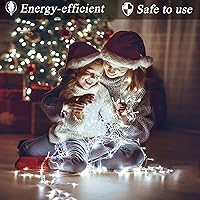 Vista 18 de Luces de Navidad azules al aire libre - 99 pies 1216 luces LED de carámbano para exteriores - Enchufe 8 modos luces centelleantes para decoraciones