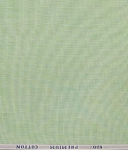 Raymond Premium 100% Cotton Kurta Pajama Fabric, All Weather Fabric, Unstitched, Solid, Less Wrinkles (3.5 Meters) (Fern G...