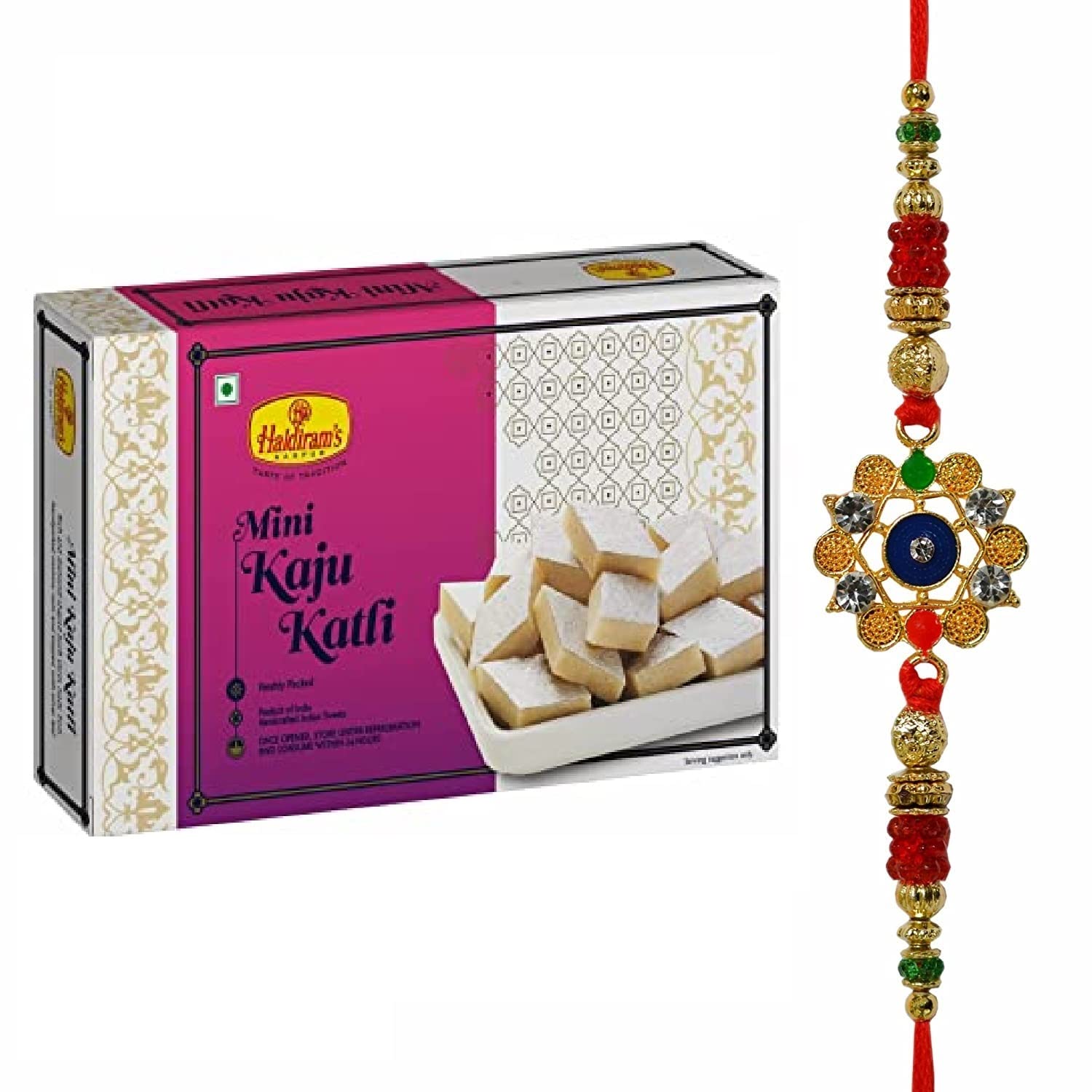 Haldiram's Nagpur Mini Kaju Katli 250g With Premium Rakhi-image-30