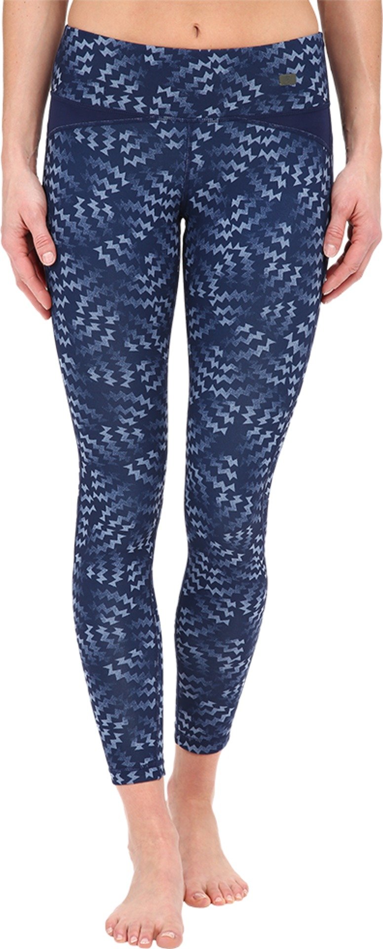 ASICS Women's Fit-Sana Reversible Tights Indigo Blue Print LG (US 10-12) X 28.5