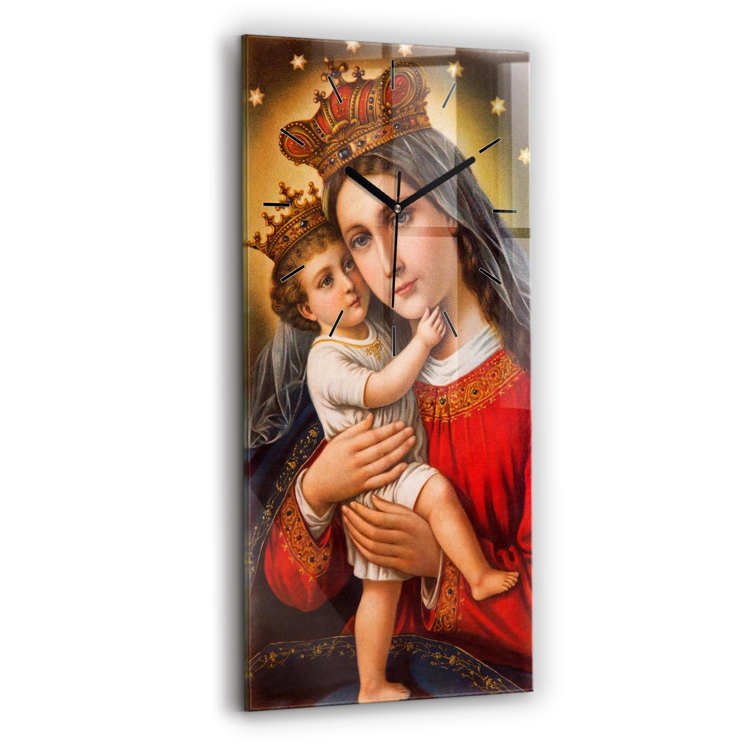 Reloj Biblia Sacroarte de vidrio silencioso para decorar el altar del hogar o el dormitorio