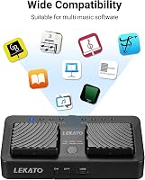 LEKATO Bluetooth Lapozó Pedál - Újratölthető Vezeték Nélküli Lábkapcsoló Tablethez, Okostelefonhoz, Kottaolvasáshoz, 7 Üzemmóddal 3