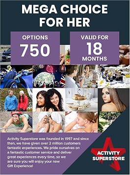 Activity Superstore Mega Choice for Her Gift Experience, 750+ options