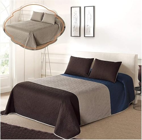 Miniatura 3 de All American Collection - Juego de colcha reversible de 3 piezas, diseño de cuadros