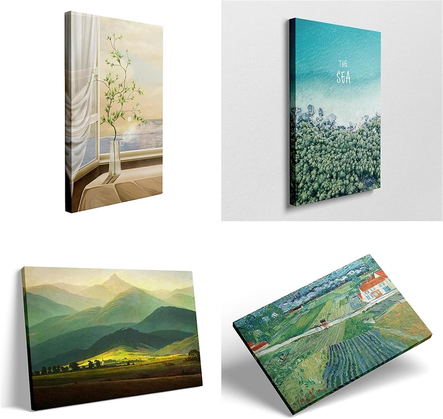 Canvas Frame Kit Canvas Oil Painting Wood Frame for Diamond Wall Art Decor(Long 90cm,Wide 50cm)