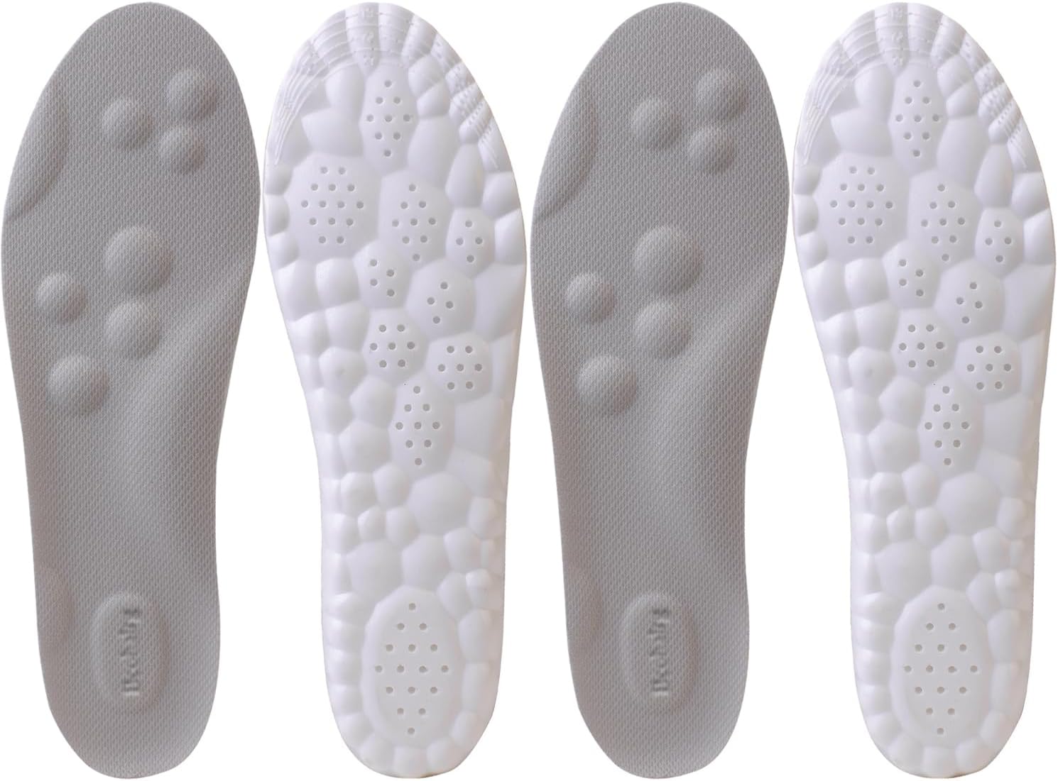 4D Cloud Tech Soles Insoles for Men Women, Super Soft Comfort Cloud Feeling Cushioning Insoles Memory Foam Arch Support Sole Inserts. (1pair, L Women 12-14.5 / Men 11-13.5)