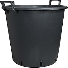 Conteneur de plantes en plastique noir avec poignées 40 cm