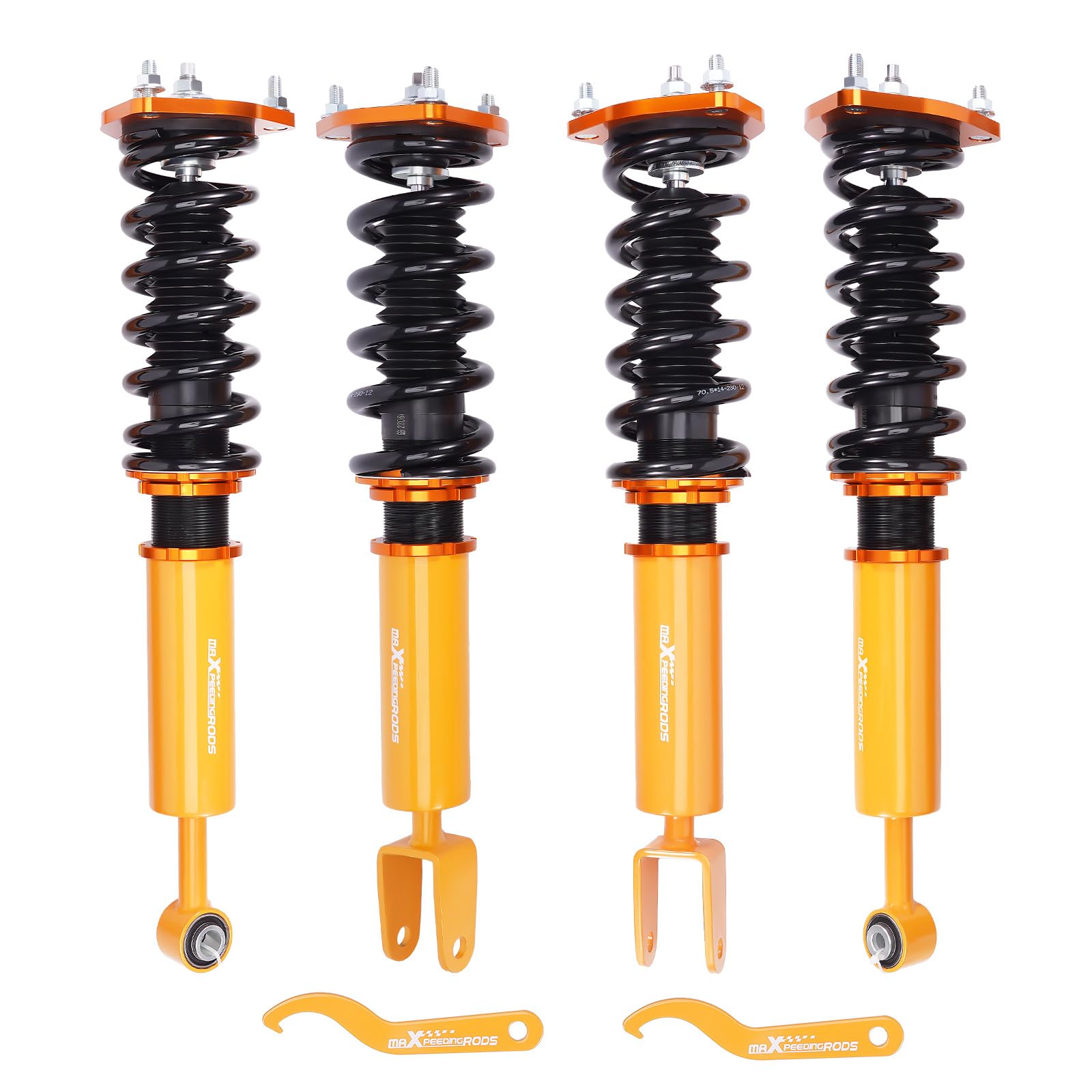 Coilovers for Lexus LS460/460L F40,F41 2013-2017 RWD, Height Adjustable Coilovers Suspension Kit Strut, Preset Damping Lowering Kit, Gold