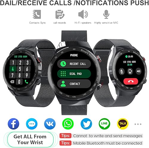 Miniatura 2 de suinsist- Reloj inteligente 2021 con llamadas rastreador de actividad con monitor de sueño monitor de actividad con pantalla táctil HD de 4 cm