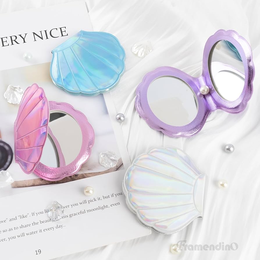 Amazon.co.jp: Framendino 4 Pack Portable Glitter Shell Shape