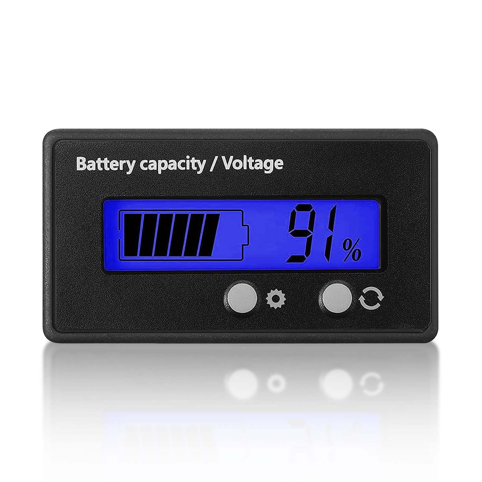 DC 12V 24V 36V 48V 72V Battery Monitor LCD Digital Battery Meter with Alarm, Front Setting and Switch Key, Battery Capacity Voltage Indicator Battery Gauge Monitors-image-31