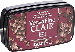 Tsukineko VF-CLA-151 Chianti Versafine Clair Ink Pad, materiał syntetyczny, różowy, 5,6 x 9,7 x 2,3 cm