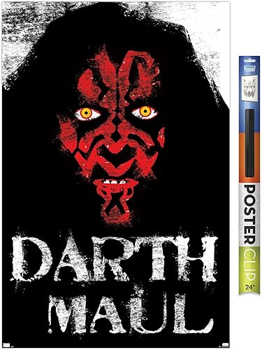 Trends International Star Wars The Phantom Menace - Póster de pared de carbón de Darth Maul